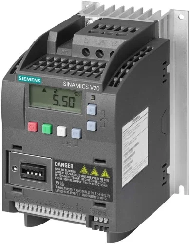 Преобразователь частоты Siemens SINAMICS V20 6SL3210-5BE13-7UV0 0.37 кВт 380В 3 фазы IP20