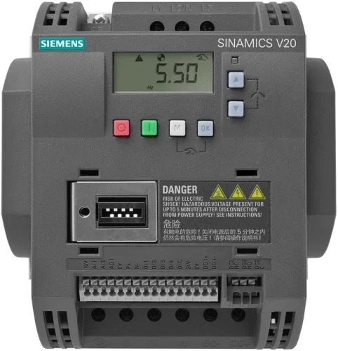 Преобразователь частоты Siemens SINAMICS V20 6SL3210-5BE24-0CV0 4 кВт 380В 3 фазы IP20