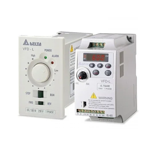 Частотный преобразователь Delta Electronics VFD-L VFD002L21B 0.2 кВт 220В 1.6А 1~400Гц