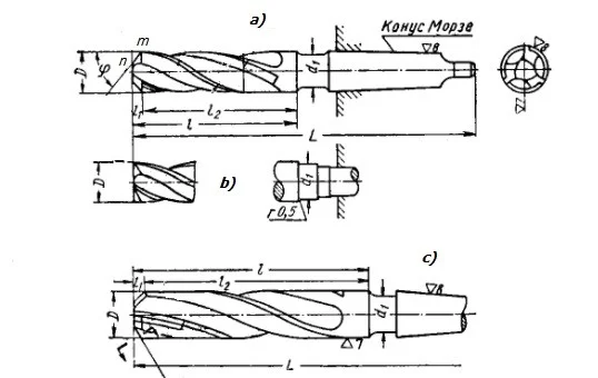 Зенкер с твердосплавными пластинами по чертежам заказчика для обработки металлов