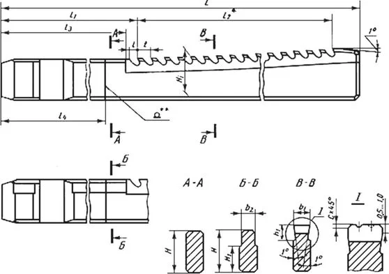 Протяжка эвольвентная по чертежам заказчика твердосплавная для обработки металлов