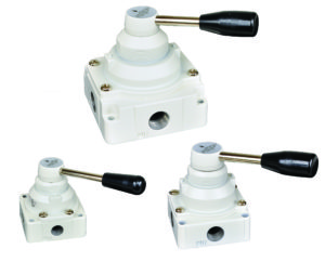 Пневмораспределитель 4HV-200-08 крановый 4/3 с закрытым центром G1/4" DN6-16