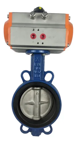 Затвор дисковый поворотный D671-16EC-65 DN65 PN16 с пневмоприводом реечным двойной эксцентрик