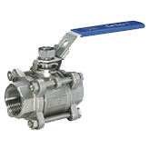 Кран шаровой трехсоставной полнопроходной 3/4" DN20 PN40 с площадкой ISO5211 нержавеющая сталь 304