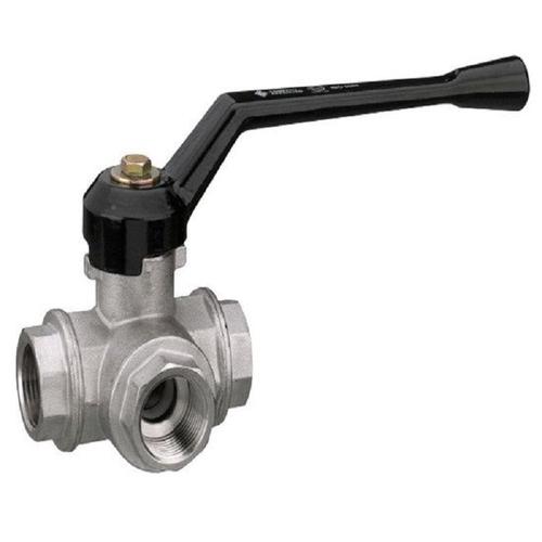 Кран шаровой трехходовой неполнопроходной 1/2" Т-порт ISO5211 нерж. сталь 316 ШК-ПГС215316Т