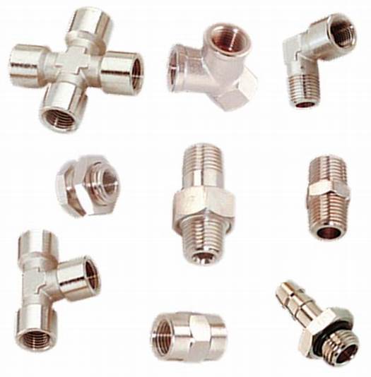 Фитинг резьбовой Z-2080 1/2" G (BSPP) латунный для пневмосистем, ISO 228