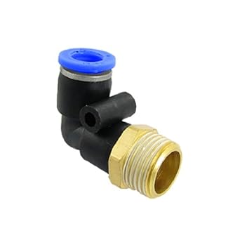 Фитинг пневматический угловой PLF 6-01 цанговый R1/8" поворотный для трубок 6 мм