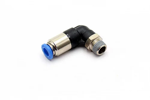 Фитинг пневматический стопорный L-образный SPL 6-01 R1/8" 1.0 МПа для полиуретановых/нейлоновых трубок