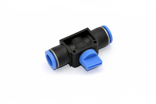 Фитинг-клапан отсечной HVFF 12-12 быстроразъемный 1.0 МПа латунь с никелевым покрытием для пневматики