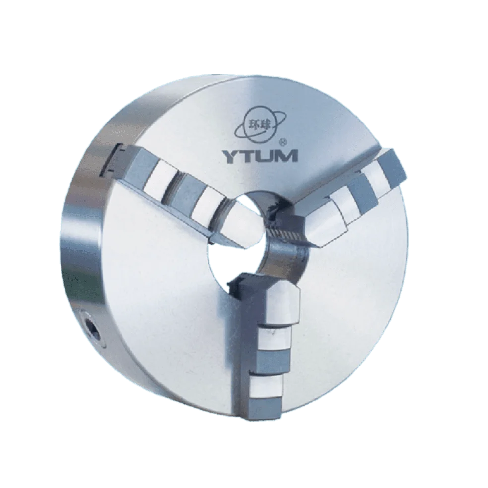 Патрон токарный трехкулачковый Ytum K11 160 D-5 ручной с цельными кулачками шаг 8 мм