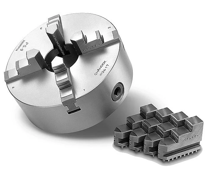 Патрон токарный четырехкулачковый ручной Chandox PS-12 Ø310 мм с цельными кулачками 1800 об/мин