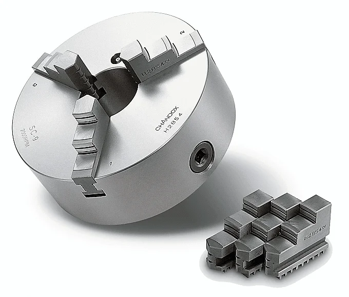 Патрон токарный трехкулачковый самозажимной Chandox SC-12 ø10-300 мм 1800 об/мин цилиндрическая посадка