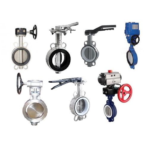 Затвор дисковый поворотный DN25 PN16 межфланцевый с пневмоприводом двойного действия 44 Нм и блоком подготовки воздуха