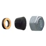 Заглушка коллекторная FAR Ду15 PN10 М24x19 стальная для систем отопления