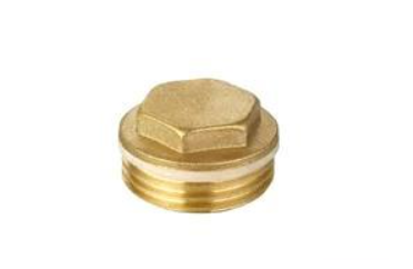 Заглушка коллекторная FAR 1 1/4″ Ду32 PN10 латунная с наружной резьбой и уплотнением O-Ring