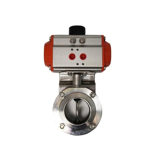 Затвор дисковый поворотный DN.ru WBV3131E-2W-T-H Ду15 Ру10 резьбовой с пневмоприводом PA-SA-065