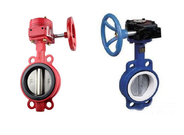 Затвор дисковый поворотный Reon RSV83RED межфланцевый DN100 PN16 с редуктором, корпус чугун GGG40