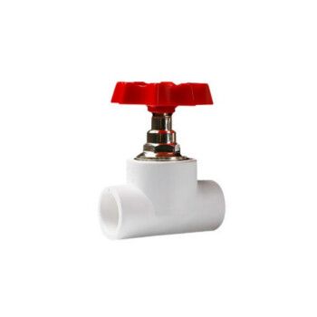 Клапан VALFEX PP-R запорный угловой 90° DN20 3/4" под внутреннюю пайку с штурвалом