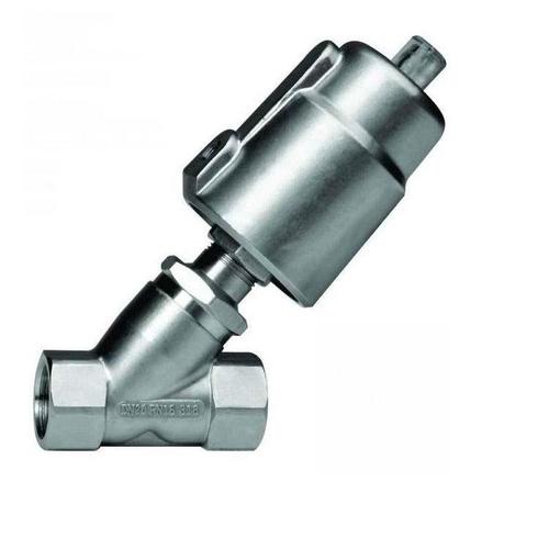 Клапан отсечной ПГС КНО-ПГ-132304 Ду32 Ру16 нормально-закрытый с пневмоприводом, корпус нержавеющая сталь 304