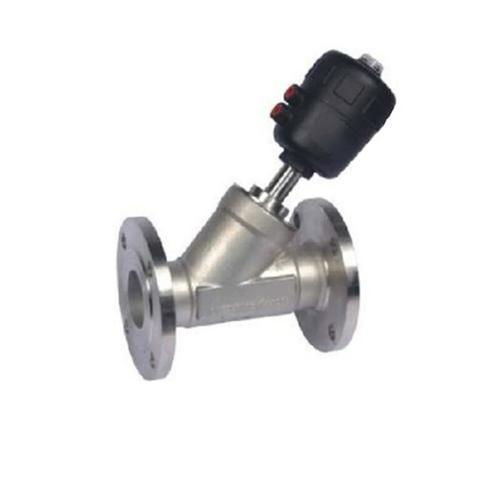 Клапан отсечной фланцевый VSP324PV-F-1PNC пневматический нормально-закрытый Ду40 PN16 Y-образный