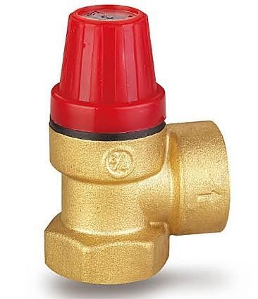 Клапан предохранительный мембранный STI ГШ 3/4"х1/2" угловой латунный 3 бар DN20