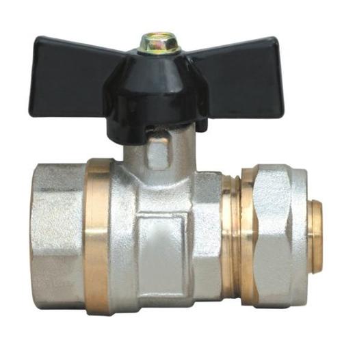 Кран шаровой БАЗ 11б27п1 А30/1 Ду15 Ру40 полнопроходной латунный с PTFE уплотнением