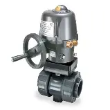 Кран шаровой DN.ru BV4242E-FP-GRM-ISO DN40 PN10 полнопроходной с пневмоприводом PA-DA-105-1 и распределителем 4M310-08 24В