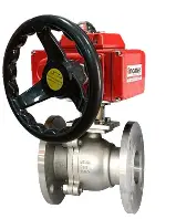 Кран шаровой DN.ru BV3232P полнопроходной фланцевый Ду100 Ру16 с редуктором HGBF RQN2-320Z и индикатором положения