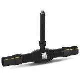 Кран шаровой Маршал 11с67п 3ЦПП.00.10 Ду150 Ру10 полнопроходной, корпус - сталь 20, уплотнение - фторопласт Ф4К20, под приварку с голым штоком, удлинитель шпинделя - 1.4м