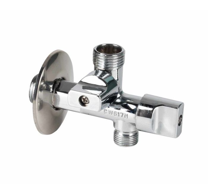 Кран шаровой Genebre 3062 04 04 трехходовой DN15 PN16 стандартнопроходной латунь PTFE