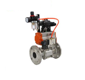 Кран шаровой BV3232P фланцевый DN65 PN16 полнопроходной с пневмоприводом двойного действия