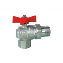 Кран шаровой Altstream ALT-Z 1" DN25 PN40 полнопроходной латунный никелированный внутренняя/наружная резьба