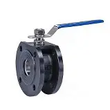 Кран шаровой ЛАЗ 11с42фт фланцевый DN100 PN16 стандартнопроходной углеродистая сталь 20 ручка-рычаг