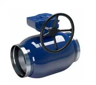 Кран шаровой Naval 284 DN400 PN25 стандартнопроходной с редуктором P235GH PTFE под приварку